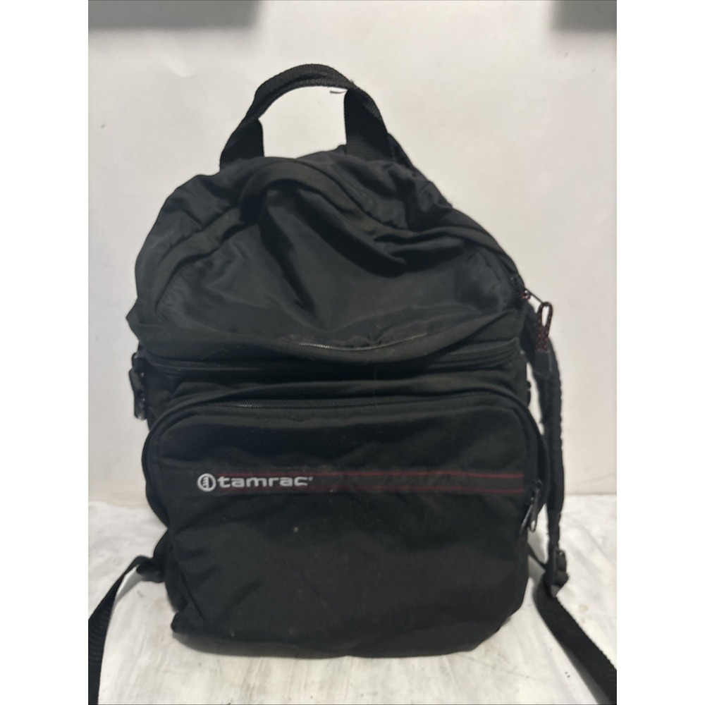 Vintage Tamrac Camera Backpack Bag Black Canvas Padded USA Made 976